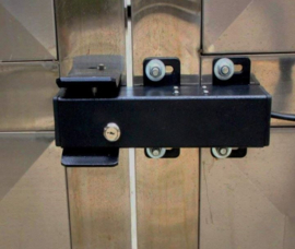 Kijzer elektrisch poortslot 24v dc Kijzer ESGL20 gegalvaniseerd en zwart gelakt en vorstvast. op elke poort toepasbaar. Kan ook als grond-slot gebruikt worden, met aansluitkabel.Art.0873  (QU)