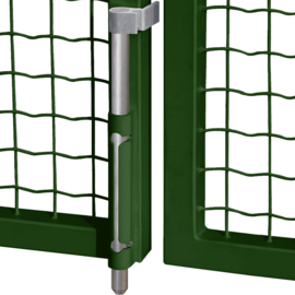 Opbouwgrondgrendel met aluminium as - RAL6005 Art. nr. VSAK6005QF1BL  (TH)