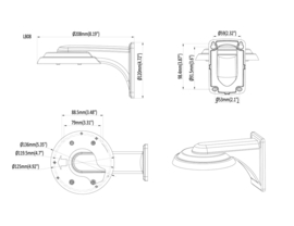 Entrya WM08 Muurbeugel IPC 136x120x208mm Art nr. 105401  (SE)