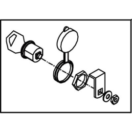 Slot met 2 sleutels voor Domopark Art nr. 104074  (SE)