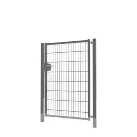 Enkele tuinpoortset met dubbelstaafmatvulling 1000x1600 - RAL7016 Art. nr. TPTDM70161016S prijs per Set excl. BTW