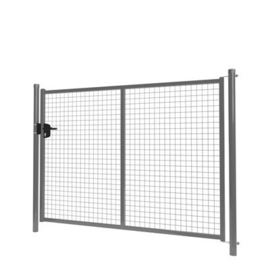 Enkele tuinpoortset met gaasvulling 2000x1500 - RAL7016 Art. nr. TPS7016200150S prijs per Set excl. BTW