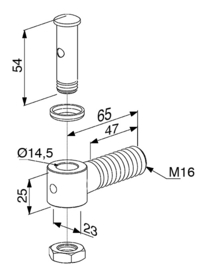 1039SET-M16-65~~P00001806 - Prijs per stuk,afname per 50 st-onderdeel voor scharnier 1039set- m16-65