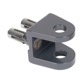 Bolton opschroefbaar U-oor - aluminium en gecoat RAL7016 Art. nr. BOLTONU16QF701602