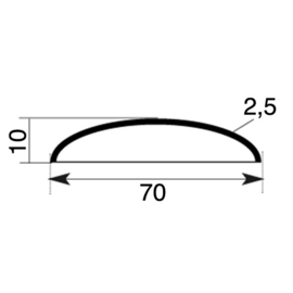 BS70BIS~~DOORGEZETTE SCHIJF - 70x2.5x10