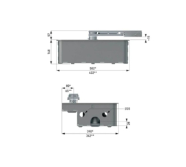 ditec  CUBIC6CM  Ondergrondse Standaard fundatiebak rvs-deksel  (HO)