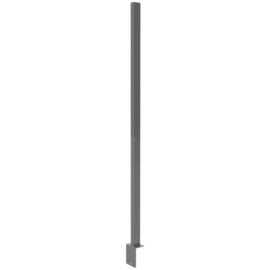 Staander 60x40 mm op L-voetplaat - 1300 mm - RAL7016 Art. nr. PLV701660402130 prijs per Stuk(s) excl. BTW