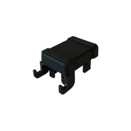 Paaldop kunststof 60x40 mm met haken - zwart Art. nr. PAALD90056040HK prijs per Stuk(s) excl. BTW