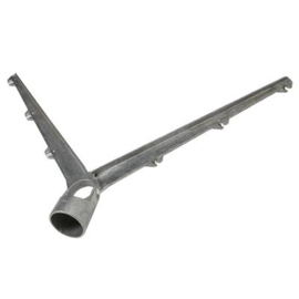 Puntdraadkop dubbel voor staander Ø60 | 2x 3-draads schuin 45° - aluminium Art. nr. PDKD3DRALU prijs per Stuk(s) excl. BTW