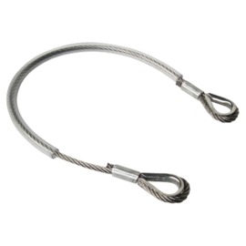 629250~~COL 515 INOX kabel met 2 gaten voor draaihekkens