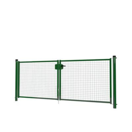 Dubbele tuinpoortset met gaasvulling 3000x1250 - RAL6005 Art. nr. TPD6005300125S prijs per Set excl. BTW