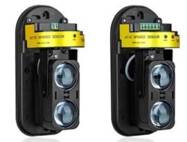 K Y-LPS 100 meter ir sensoren. 180 graden draaibaar, met NO en NC contact dus ook voor alle alarminstallaties te gebruiken.Art. 4180  (QU)