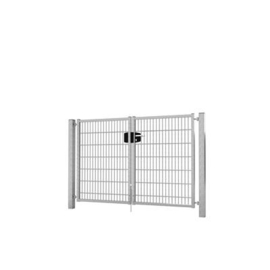 Dubbele tuinpoortset met dubbelstaafmatvulling 2000x1400 - verzinkt Art. nr. TPTDMDVV2014S prijs per Set excl. BTW