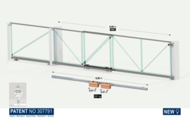 CAIS followme S8.0 Follow me vrijdragende telescopische schuifpoort tot 8m  (HO)