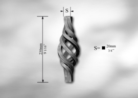 Z2203~~WARM GESMEDE TORS 20 X 220