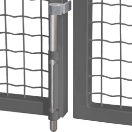 Opbouwgrondgrendel met aluminium as - RAL7016 Art. nr. VSAK7016QF1BL  (TH)