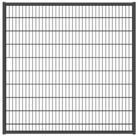 Tuinpoortvleugel 2000x2000 mm met dubbelstaafmatvulling - RAL7016 Art. nr. TPTDM7016200200 prijs per Stuk(s) excl. BTW