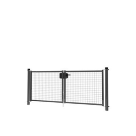Dubbele tuinpoortset met gaasvulling 2400x1000 - RAL7016 Art. nr. TPD7016240100S prijs per Set excl. BTW