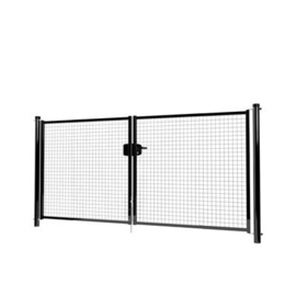 Dubbele tuinpoortset met gaasvulling 3000x1500 - RAL9005 Art. nr. TPD9005300150S prijs per Set excl. BTW