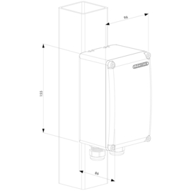 Locinox Powerbox: transfo-behuizing - RAL9005 Art. nr. PB19005  (TH)