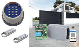 WIFI Universeel, set draadloos codeclavier met ontvanger 2 zenders en wifi, Kijzer-K216, voor elk merk poortopenener /draadloos toetsenbord met ontvanger en wifi.Art. 0216  (QU)