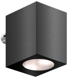 CUBE55-230V-9005 - Architecturale kubusvormige wandverlichting, 55mm breed, 230Vac RAL9005. Art nr. LOC1231 9005
