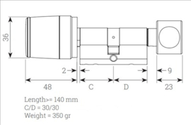 KEElock elektronisch slot Motion ontvanger Art nr. 104813  (SE)