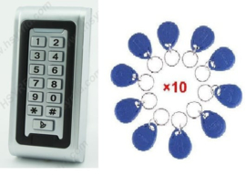 5x Codeclavier Kijzer S212 Small RVS Vandaalbestendig met 10 Jettons RFID en weerbestendig.IP 67, dus werkt zelfs onder water. Art. 0212, 10x Art. 0200 €91,95  (QU)