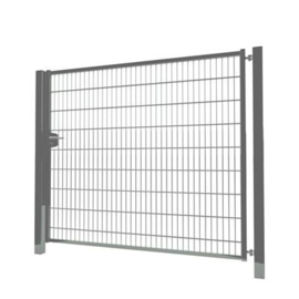 Enkele tuinpoortset met dubbelstaafmatvulling 2000x1800 - RAL7016 Art. nr. TPTDM70162018S  prijs per Set excl. BTW