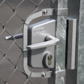 Locinox Industrieel poortslot opbouw - profiel 30-50 mm - krukken 3006M en cilinder - RAL6005 Art. nr. LAKQ3030U2L6005  (TH)