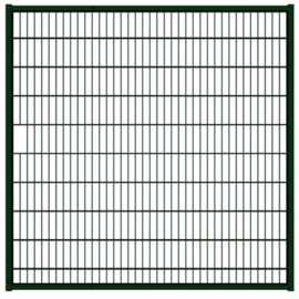 Tuinpoortvleugel 2000x2000 mm met dubbelstaafmatvulling - RAL6009 Art. nr. TPTDM6009200200 prijs per Stuk(s) excl. BTW