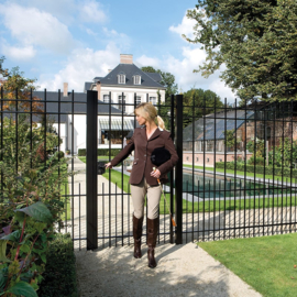 Locinox Klein sierpoortslot opbouw - profiel 40-50 mm - Zamac krukken 3006FA en cilinder - RAL6005 Art. nr. LAKY4040F2L6005  (TH)