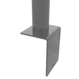 Staander Ø60 mm op L-voetplaat - 1350 mm - RAL7016 Art. nr. PRLV701660175135  prijs per Stuk(s) excl. BTW