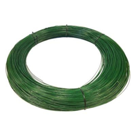 Binddraad 2,0 mm - geplastificeerd RAL6005 - rol 1900 mtr grote wikkel ca. 600 mm Art. nr. BD600514219 prijs per Rol excl. BTW