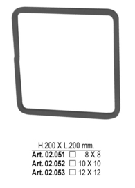 02.053~~VIERKANT 200X200MM # 12 MM