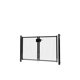 Dubbele tuinpoortset met gaasvulling 2000x1250 - RAL9005 Art. nr. TPD9005200125S prijs per Set excl. BTW