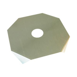 Maaiplaat 300x300x2 mm t.b.v Ø60 mm - elektrolytisch verzinkt Art. nr. MAAIT6030030015  prijs per Stuk(s) excl. BTW