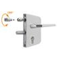 Industrieel poortslot opbouw - profiel 30-50 mm - krukken 3006M en cilinder - RAL9010 Art. nr. LAKQ3030U2L9010 prijs per Stuk(s) excl. BTW
