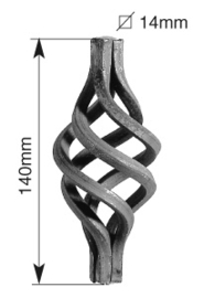 159-4~~WARM GESMEDE TORS # 14MM.