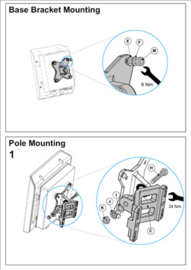 ID MS.VESA 100-A paal en wand inbouwset Art nr. 104982  (SE)
