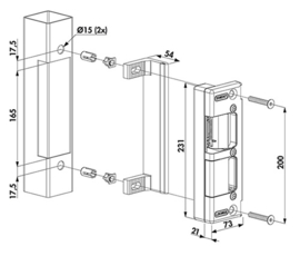 SE-E~~P00008174 - Elektrische opener-vkt 50mm normaal gesloten