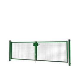 Dubbele tuinpoortset met gaasvulling 3000x1000 - RAL6005 Art. nr. TPD6005300100S prijs per Set excl. BTW