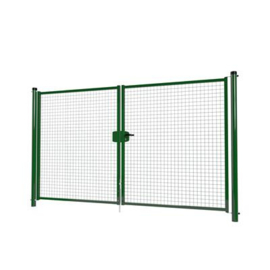 Dubbele tuinpoortset met gaasvulling 3000x1800 - RAL6005 Art. nr. TPD6005300180S  prijs per Set excl. BTW
