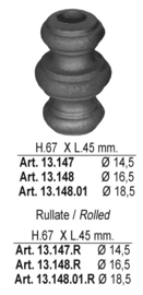 13.148.01~~Borchie stam.te H.67x45mm f.t.18,5 mm