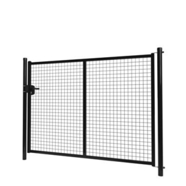 Enkele tuinpoortset met gaasvulling 2000x1500 - RAL9005 Art. nr. TPS9005200150S prijs per Set excl. BTW