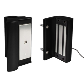 Magneetslot met 3006PULL handvaten - profiel 40-80  (TH)mm - 300 kg trekkracht - RAL9005 Art. nr. MAG30009005  (TH)