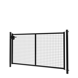 Enkele tuinpoortset met gaasvulling 2000x1250 - RAL9005 Art. nr. TPS9005200125S prijs per Set excl. BTW