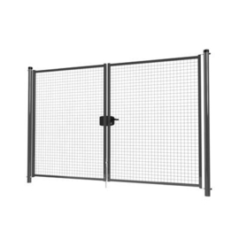 Dubbele tuinpoortset met gaasvulling 3000x2000 - RAL7016 Art. nr. TPD7016300200S prijs per Set excl. BTW