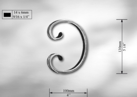 C1302~~KRUL 130X100 MM. 14X6MM