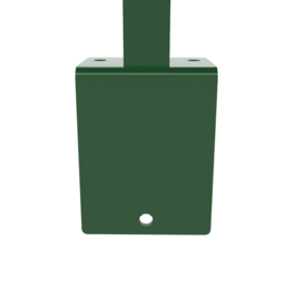 Staander 60x40 mm op L-voetplaat - 1900 mm - RAL6009 Art. nr. PLV600960402190 prijs per Stuk(s) excl. BTW